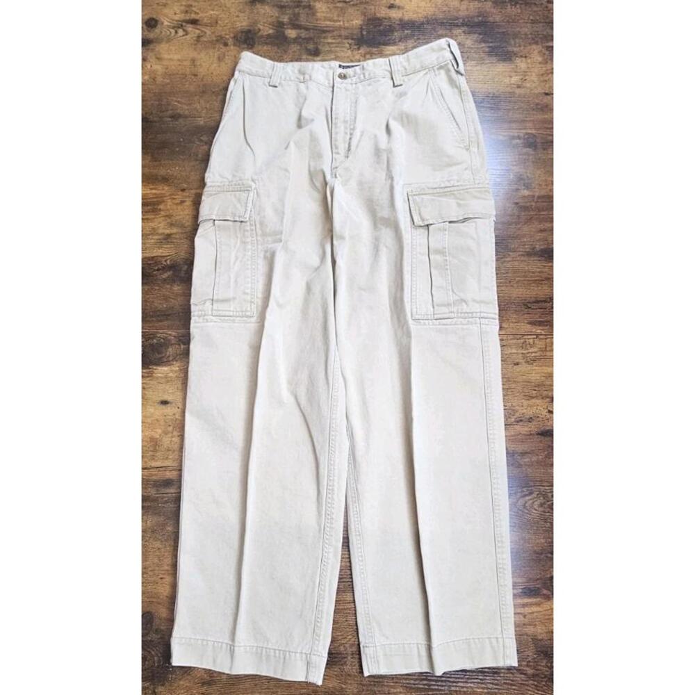 Abercrombie & Fitch Cargo Pants Mens 32x28 Beige Vintage Fatigue Relaxed Y2K